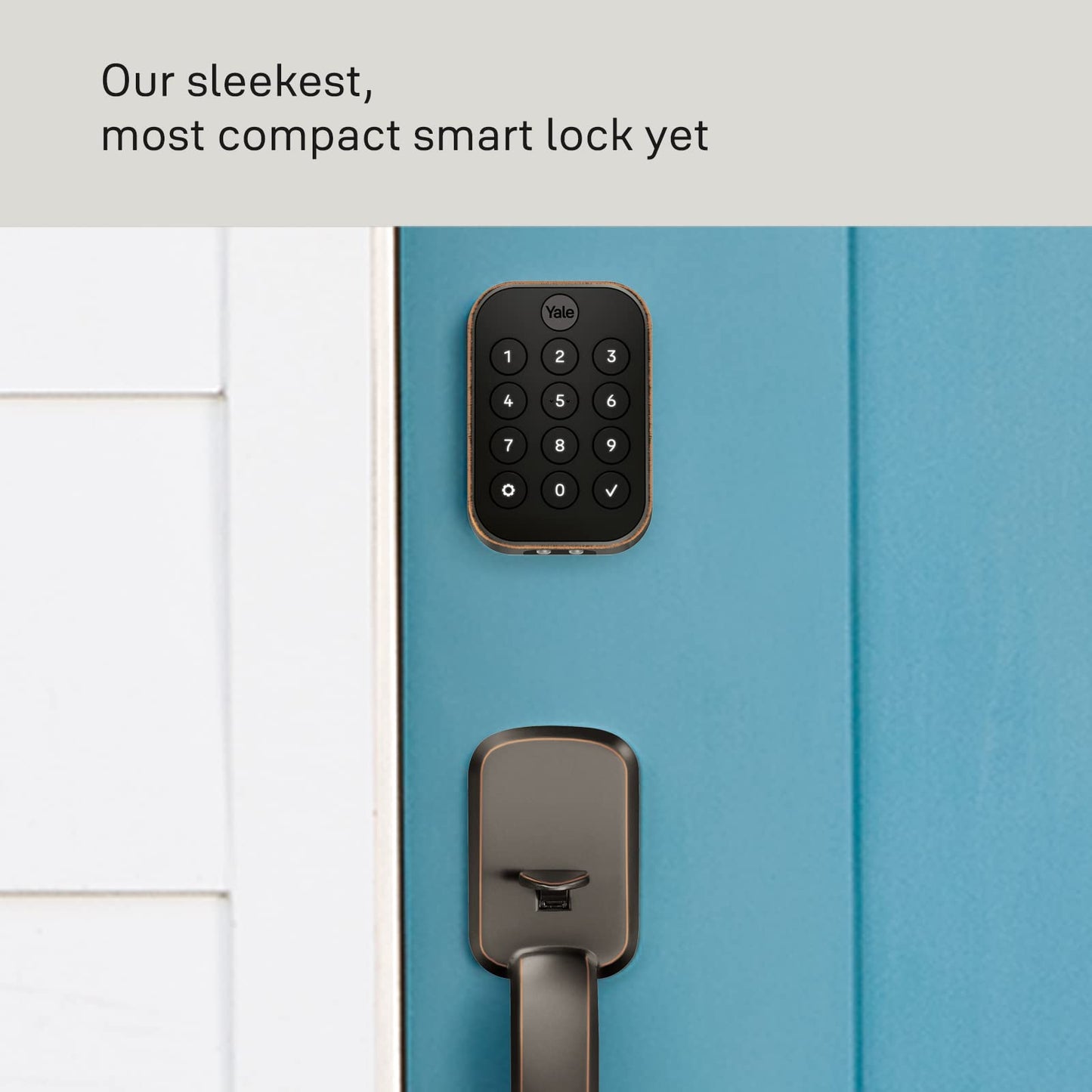 Yale Security Assure Lock 2 Deadbolt, Black Suede Keyed Smart Entry Door Lock with Wi-Fi Connected Keypad for Code Entry and Remote Access, YRD410-WF1-BSP