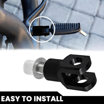 Motorcycle Foot Pegs Supports Mount Footrest Mounting Clevis Hardware Kit Left and Right Passenger Footrest Compatible with Softail FXST Low Rider Sport Glide Dyna FXR FX (Black)