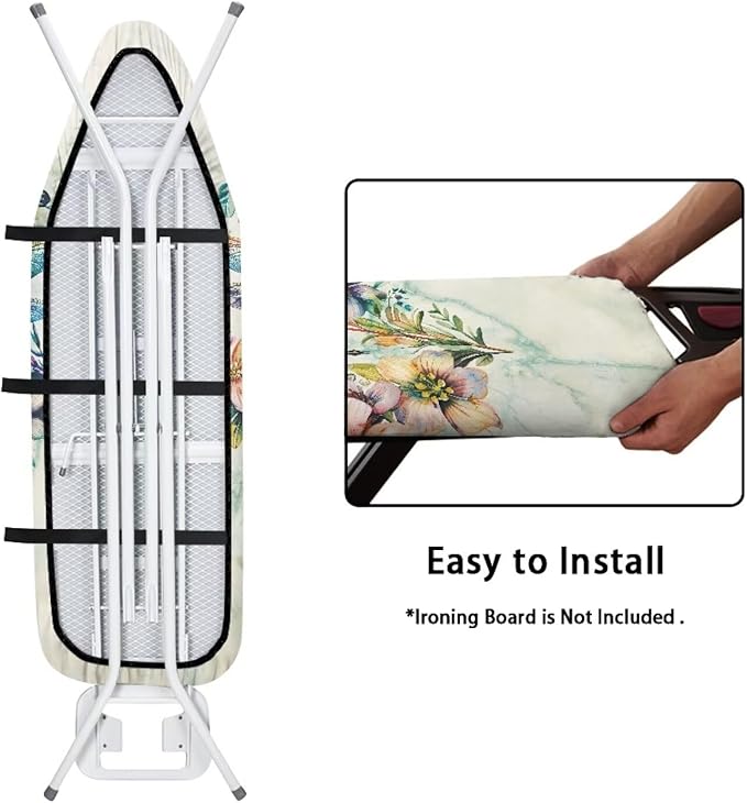 Dragonfly Ironing Board Cover Standard Size 15 x 54 Stain Resistant Fasteners