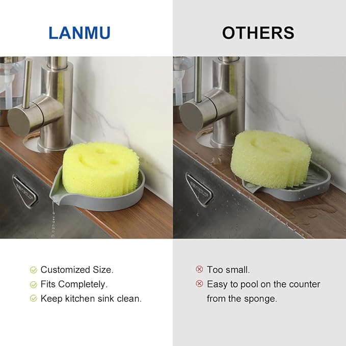 LANMU Silicone Smiley Face Sponge Holder