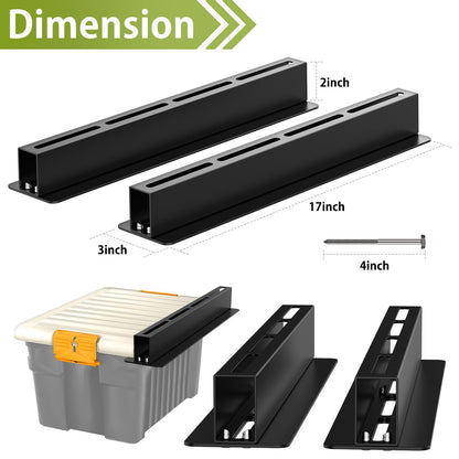 Fengone Heavy Duty Ceiling Storage Rack,Overhead Garage Storage Rack,Powder Coated Tote Storage Racks for Garages, Sheds, Storerooms (6 PCS, for 5 Bins)