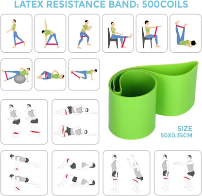 8Pcs Pilates Ring Set – Home Pilates Equipment for Women Kit with Magic Circle Pilates Ring and Ball Set, Resistance Bands & Massage Balls & Exercise Bands for Toning，Flexibility & Core Strength
