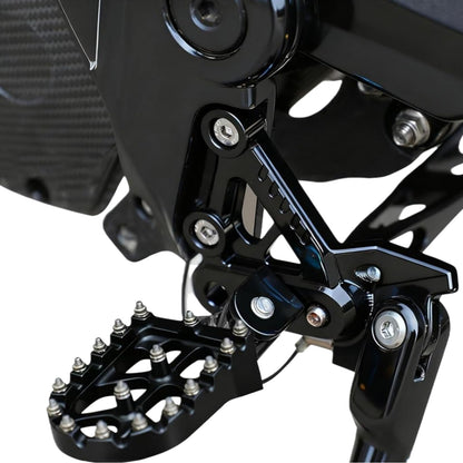 CHANGCHENG Dirt Bike Foot Pegs Footrests CNC Aluminum for Talaria X3/MX3/MX4/MX5 Talaria Komodo Electric Dirt Bike Black