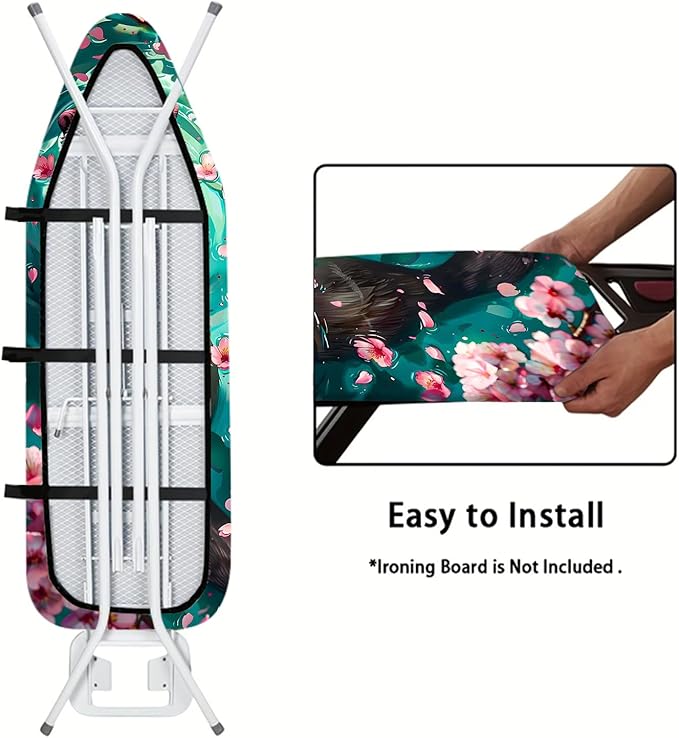 Nuxovilar Otter with Cherry Blossoms Ironing Board Cover, This Cover Fits Most