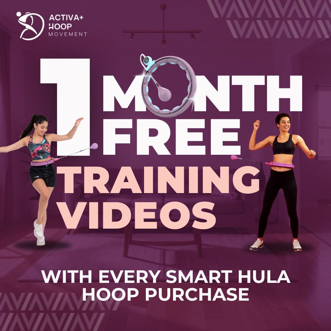 Swiss Activa+ S4.S XL Silent Hula Hoop |Improved XL Size, has 18 Comfort Links | Premium with Counter,Waist Size up to 69-126 cm |Infinity Hoop, Smart Weighted Hula Hoop for Women, Weight Hula Hoop.