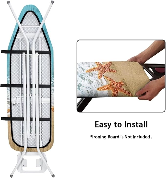 Beach Starfish Ironing Board Cover Standard Size Ironing Board Pad Protective
