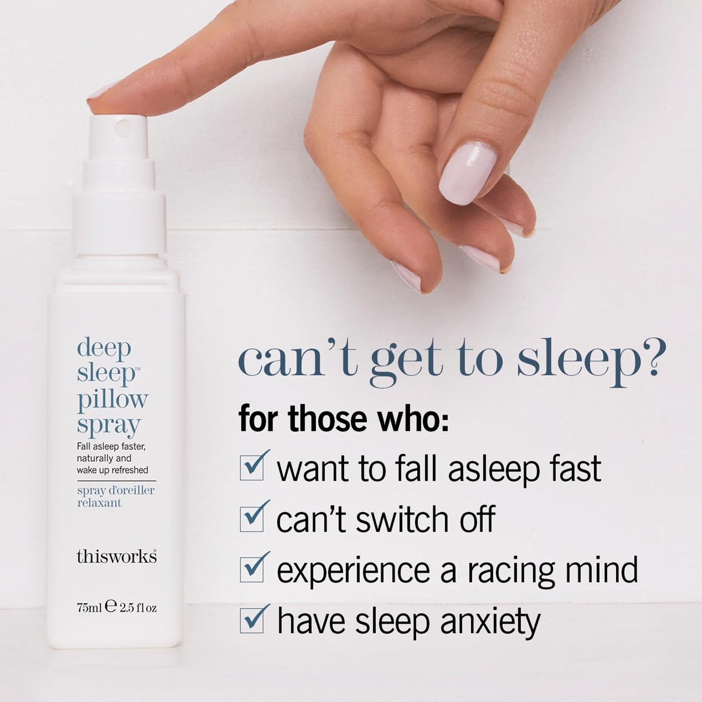 THISWORKS Deep Sleep Pillow Spray – Natural Relaxation Solution with Lavender for Stress & Anxiety Relief – 2.5 fl oz (Best Value, Most Popular Size)