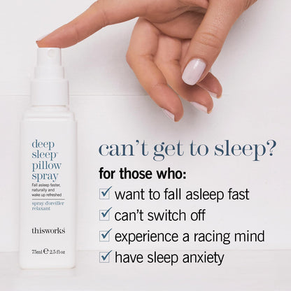 THISWORKS Deep Sleep Pillow Spray – Natural Relaxation Solution with Lavender for Stress & Anxiety Relief – 2.5 fl oz (Best Value, Most Popular Size)