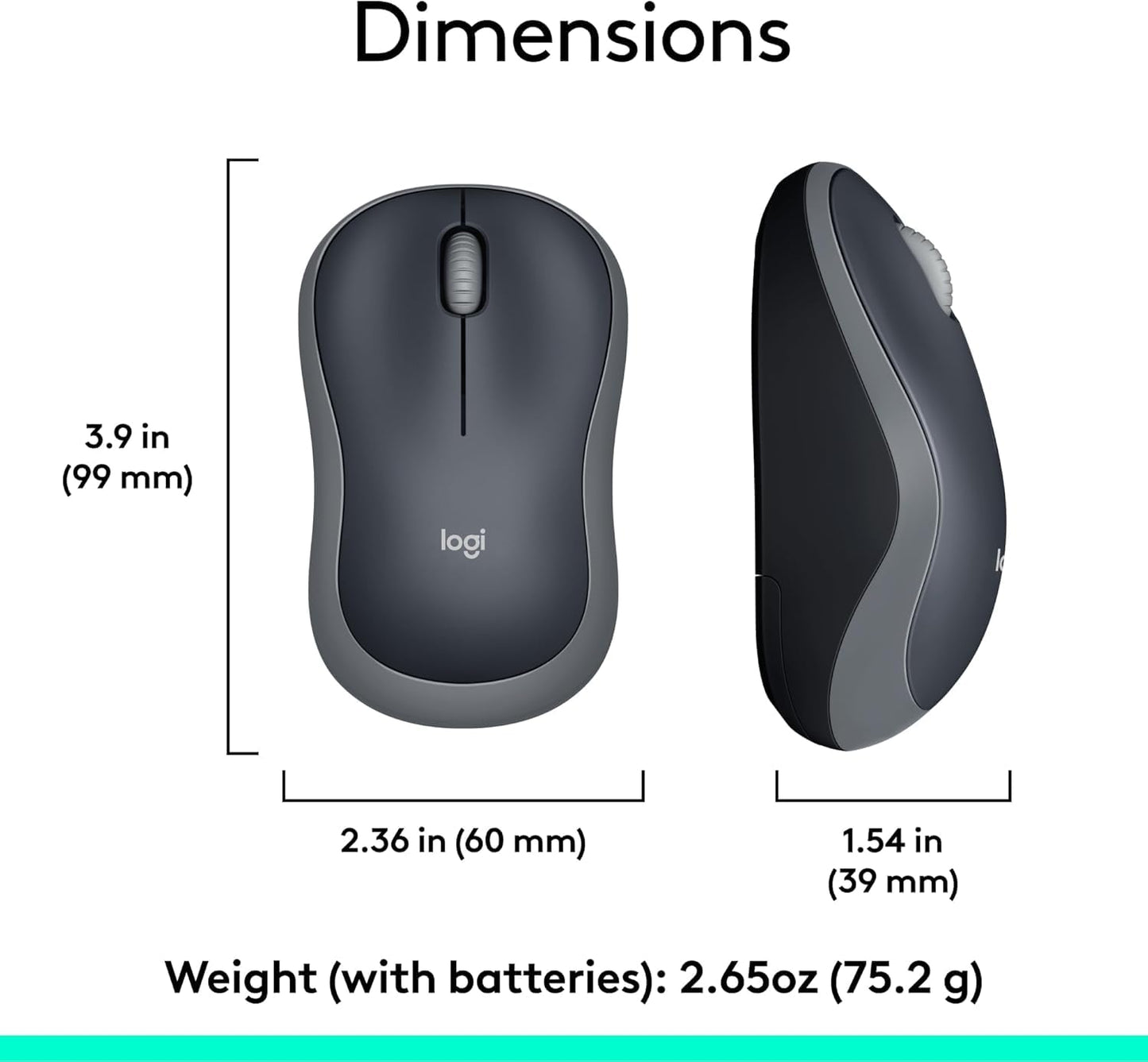 Logitech MK270 Wireless Keyboard and Mouse Combo for Windows, 2.4 GHz, 8 Multimedia Keys, PC, Laptop, Wireless Keyboard Compact Mouse Combo - Black