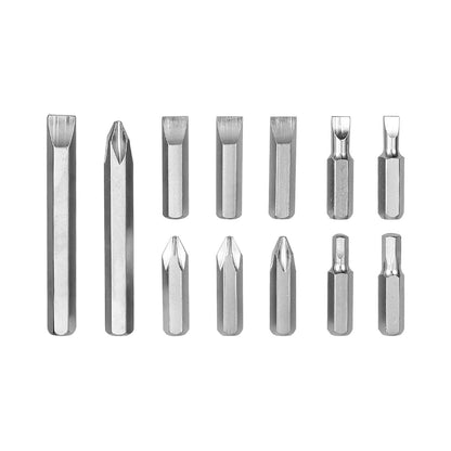 COLFULINE 12+1PCS Impact Screwdriver Set, Hand Impact Driver Bits - Heavy Duty Slot Cross Head Hex Bits with Manual Impact Corrector Screwdriver 1/2 Inch Square Drive