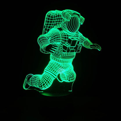 Comiwe Astronaut 3D Illusion Night Light Toys,16 Colours Change Smart Touch & Remote Control,Home Decor LED Bedside Table Desk Lamp,Christmas Birthday Gift for Girls Boys Kids Adults Friends & Family