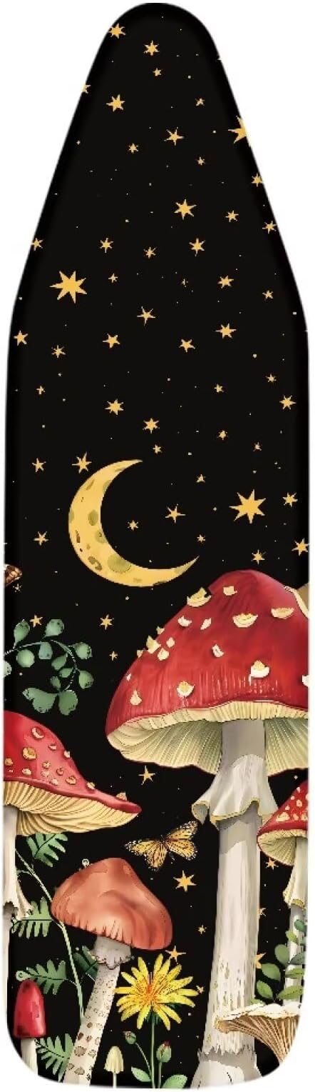 Moon Mushrooms Ironing Board Cover and Pad Non-Slip Ironing Board Protective