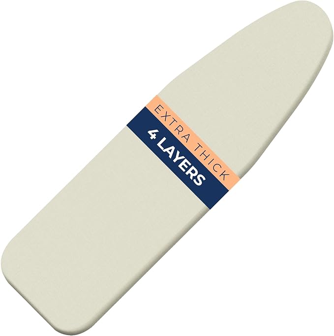 Ironing Board Cover and Pad Extra Thick Heavy Duty Padded 4 Layers, Non Stick