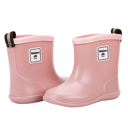 Toddler Wellies Soft PVC Boots Waterproof Lightweight Rain Boots for Little Kids Unisex Boys Girls, Manufacturer Size 14, 5.5 UK Child, Pink