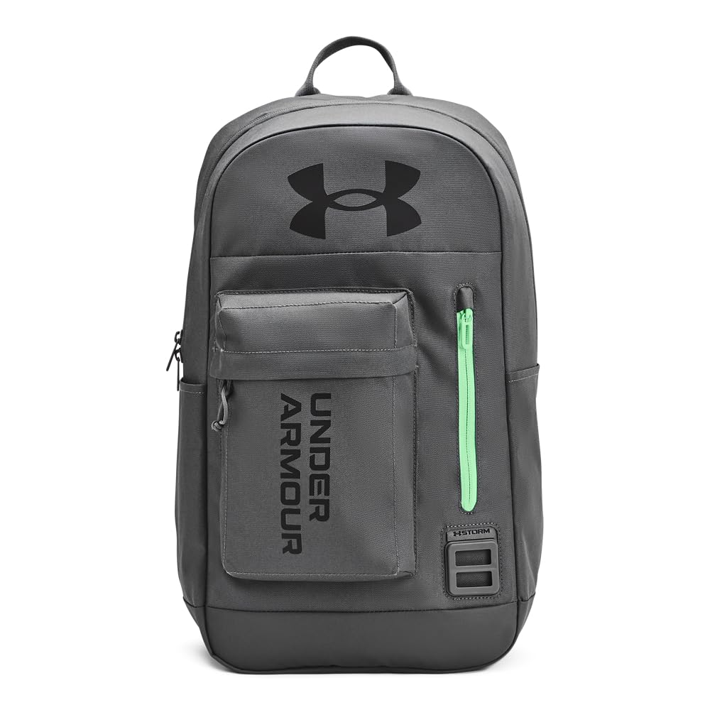 Under Armour Unisex Halftime Backpack, (025) Castlerock/Matrix Green/Black, One Size Fits All