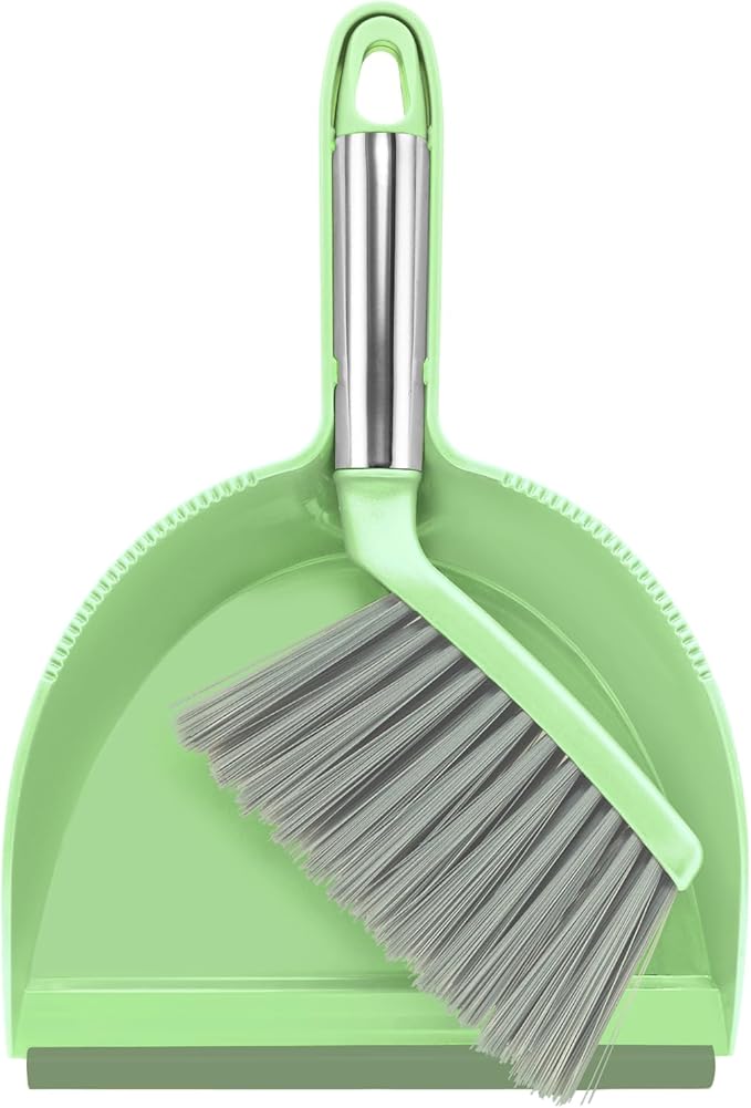 NACENA Mini Broom and Dustpan Set, Small Dust Pan and Brush Set