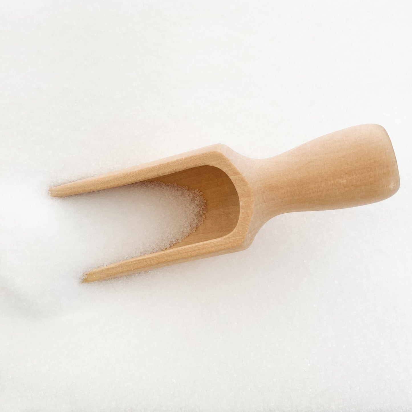 Wooden Scoop (5.5"+3") 2Standard 2Mini bath salt scoop Natural Beech Wood Scoop for Flour, Bath Salt, Sugar, Cereal, Coffee and More - Multipurpose Wooden Spoon