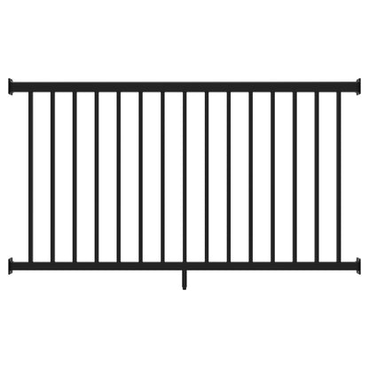 AMSOOM Railing kit-36 Inches High Heavy Duty Steel with Railings Balusters for Terraces and Courtyards Various Indoor and Outdoor Scenes(Black,6ft Wide)