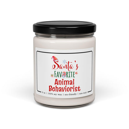 Santa's Favorite Animal Behaviorist Candle - Christmas Gifts for Animal Psychologist Staff Employee Boss Manager Party Decor - Xmas, New Year - 9oz Soy Wax Cinnamon Vanilla Scent