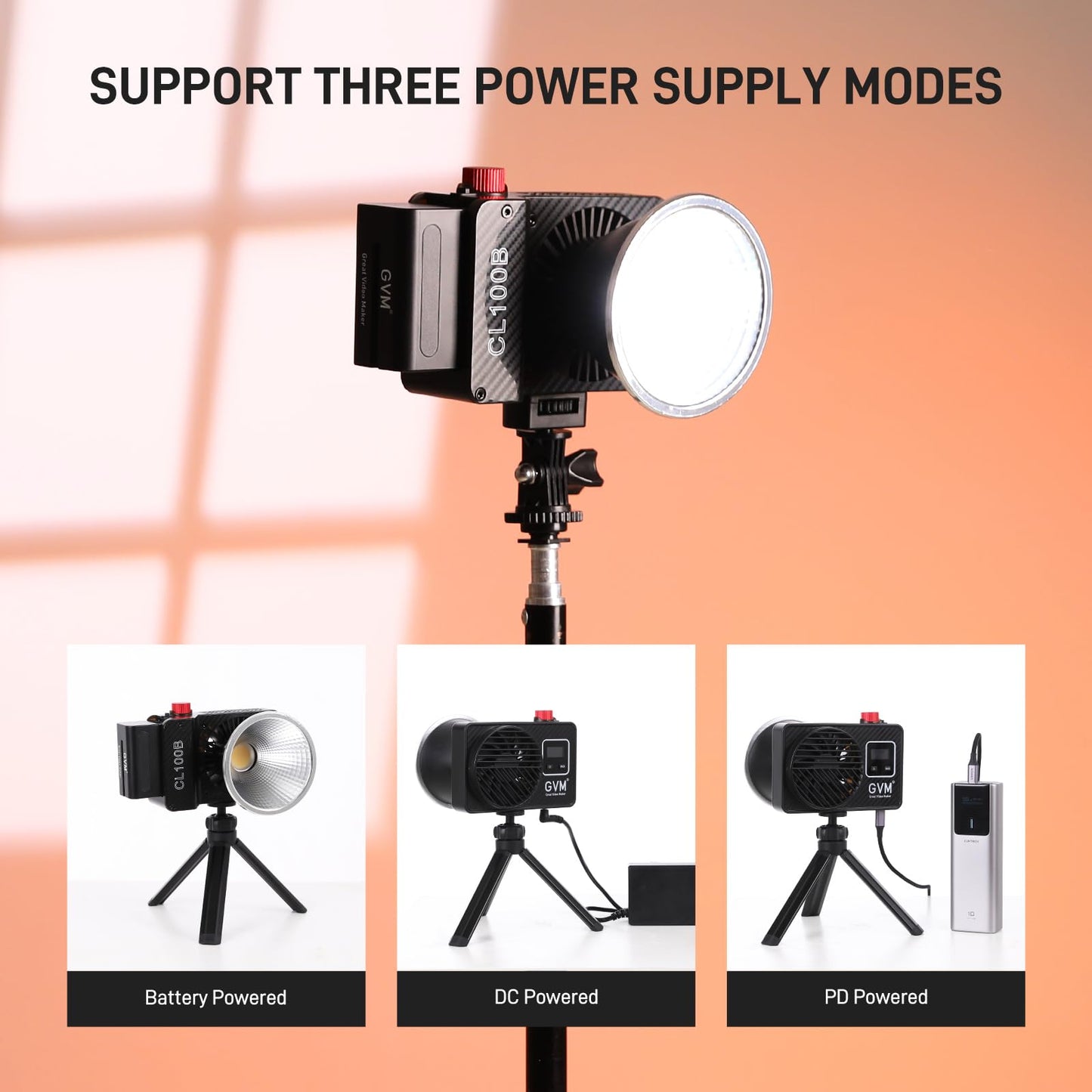 GVM 100W LED Video Light, 2 Packs Portable Photography Continuous Lighting Kit with Bluetooth Control, 2700K~6800K, 18500 Lux @1m, Mini COB Handheld Spotlight for Video, Portrait and YouTube Shooting