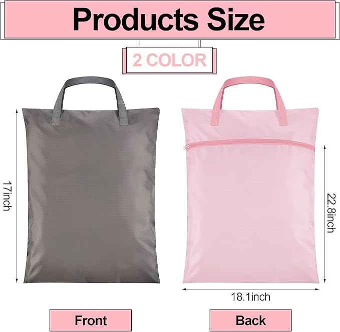 2 Pcs Travel Laundry Bags Waterproof