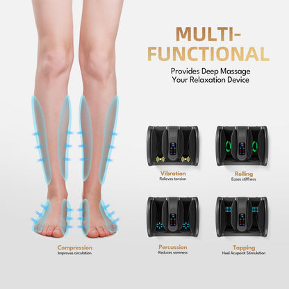 SUMELL Foot Massager with Heat & Ice Therapy - FSA HSA Eligible, Deep Kneading Shiatsu Compression w/Adjustable Intensity, Father's Day Gift for Plantar Fasciitis Relax, Neuropathy and Pain Relief