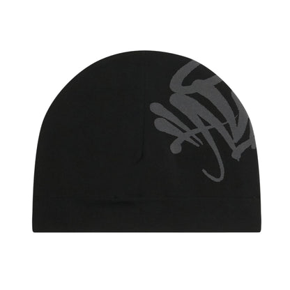 Syna World New Season Quality Skully Cap, Central CEE Beanie Running Hat - Black & Grey - synaworld