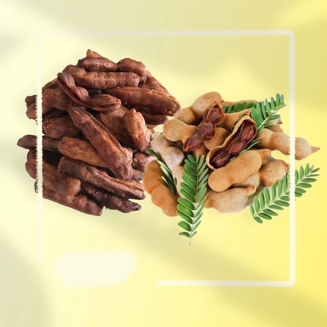 Seedless Fresh Dried Real Fruit Tamarind See-Chom-Phoo little Sour and Sweet small pieces 150 g. (5.29 Oz.)