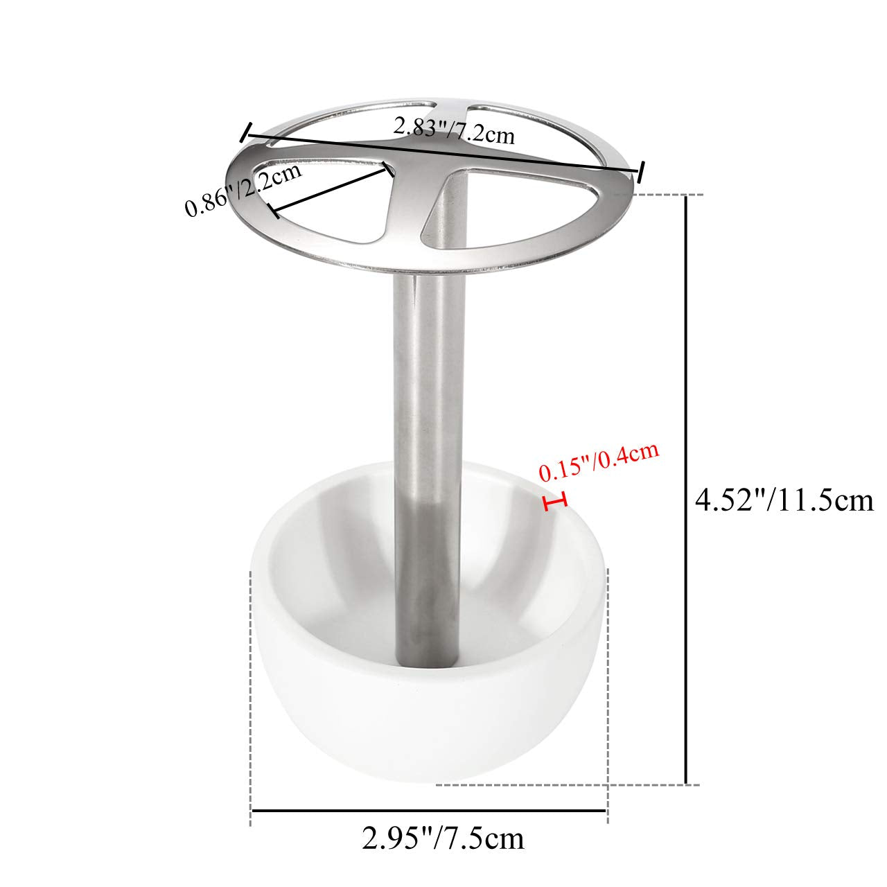 CozyCabin Toothbrush Holder Stand, for Razor, Bathroom Vanity Countertop, Stainless Steel Toothbrush Bathroom Organizer (White)