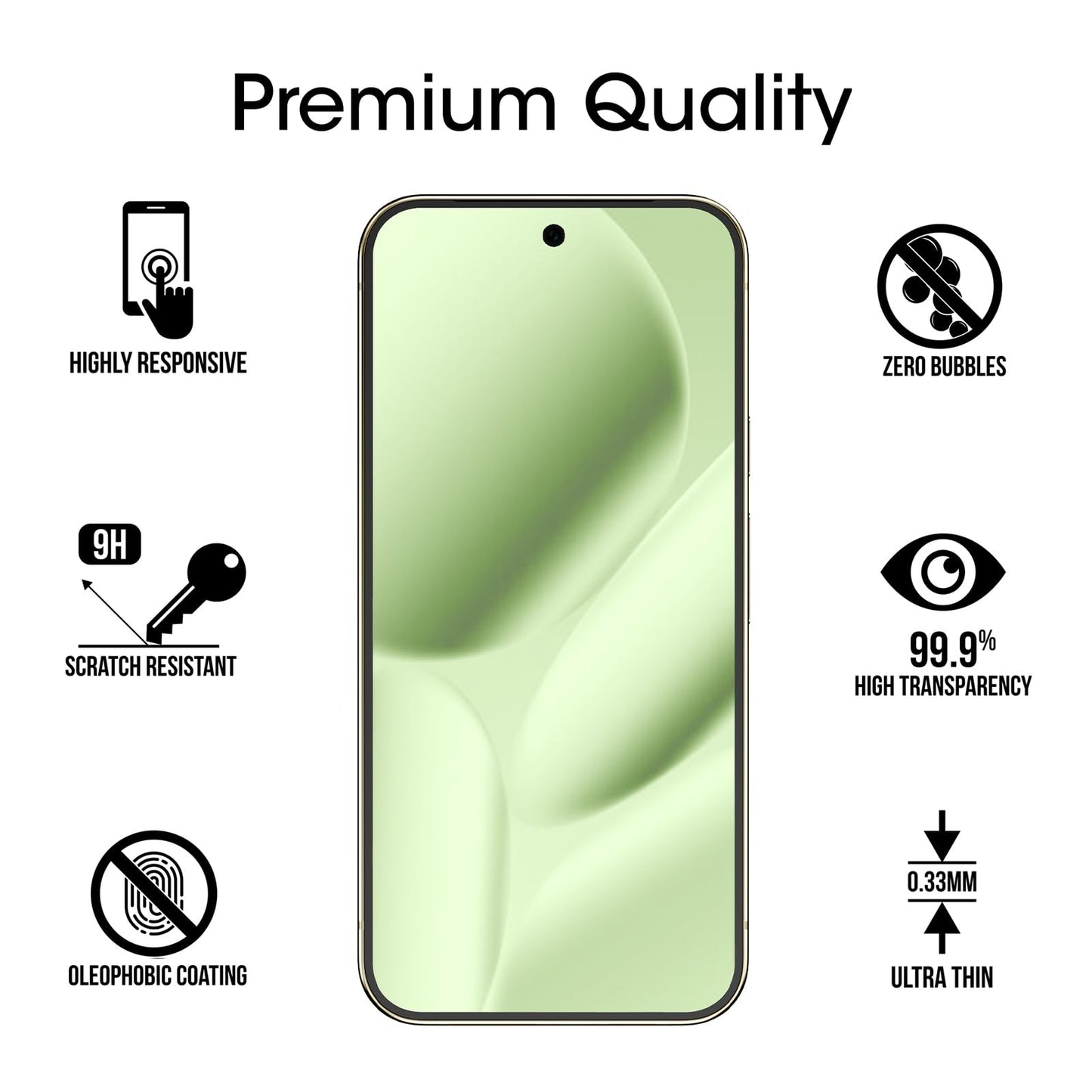 amFilm Designed for Google Pixel 10 Pro Pixel 10 / 9 / 9 Pro 6.3" Screen Protector: 2025/2024 Tempered Glass, Ultrasonic Fingerprint Compatible, Easy Installation Frame, Anti Scratch, Bubbles-Free,3 Pack