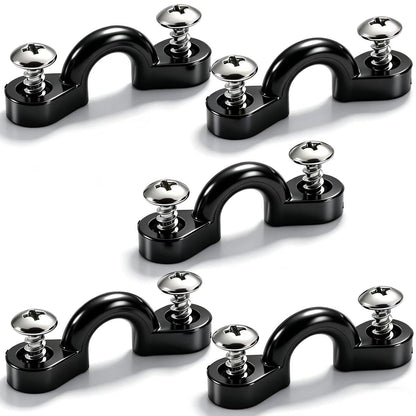 Borogo 2 PCS Kayak Canoe Carry Handle Pull Handle T-Handle with Cord and 5PCS Pad Eyes - 10 PCS Screws Replacement Hardware Parts Kit