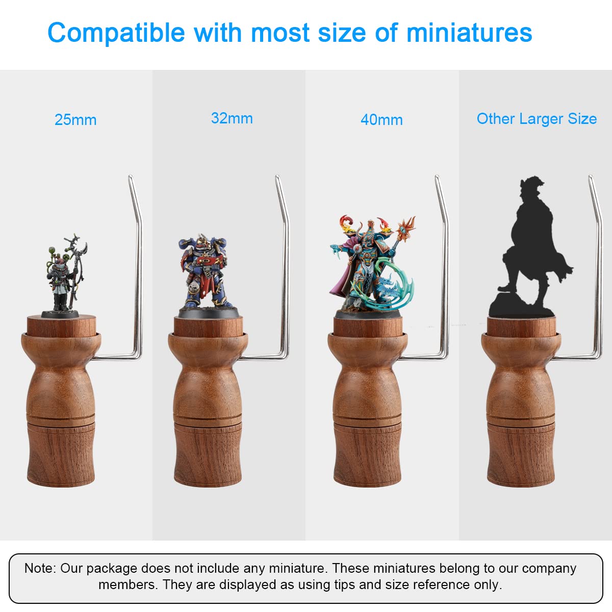Jucoci Painting Handle for Miniautres Paint Handle Compatible with Warhammer, DND, Scale Model, Fantasy Figurines (2-in-1 Version)