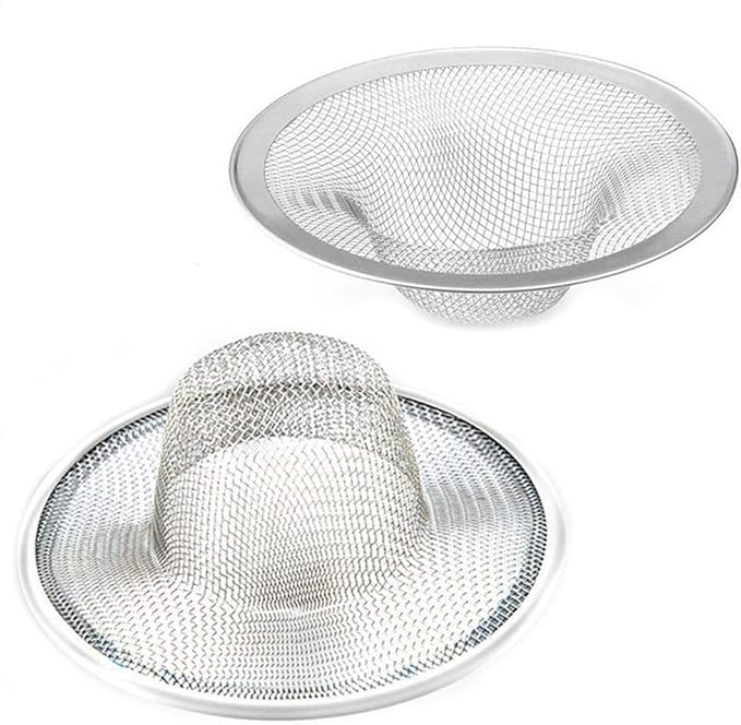 2 Pcs Heavy Duty Stainless Steel Slop Basket Filter Trap, 3.54" Top / 1.65"