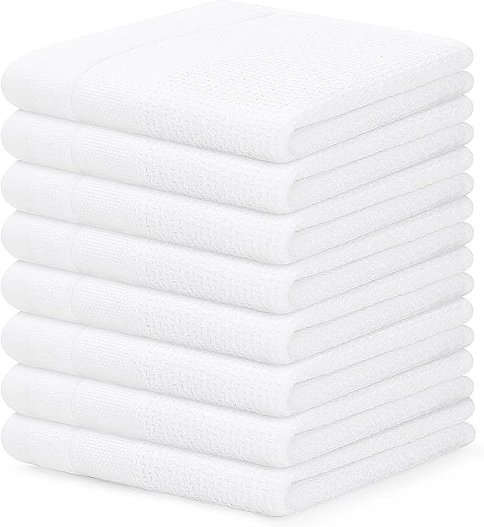 Homaxy 100% Cotton Dish Cloths, 8 Pack