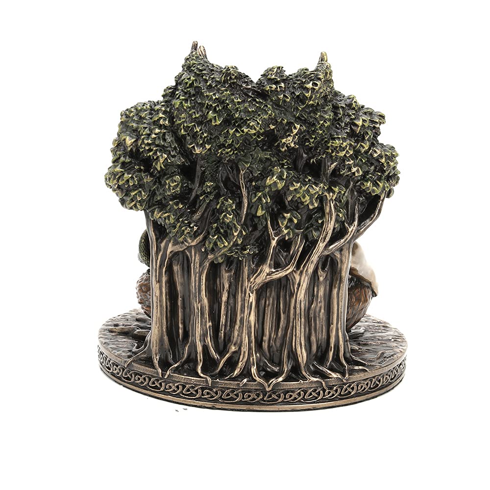 Veronese Design 5 1/4" Tall Celtic God Cernunnos Tealight Candle Holder Cold Cast Bronzed Resin Sculpture Wiccan Home Decor Figurine Collectibles