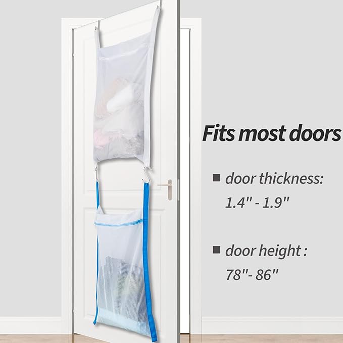 Over Door Large Mesh Laundry Hamper Bag