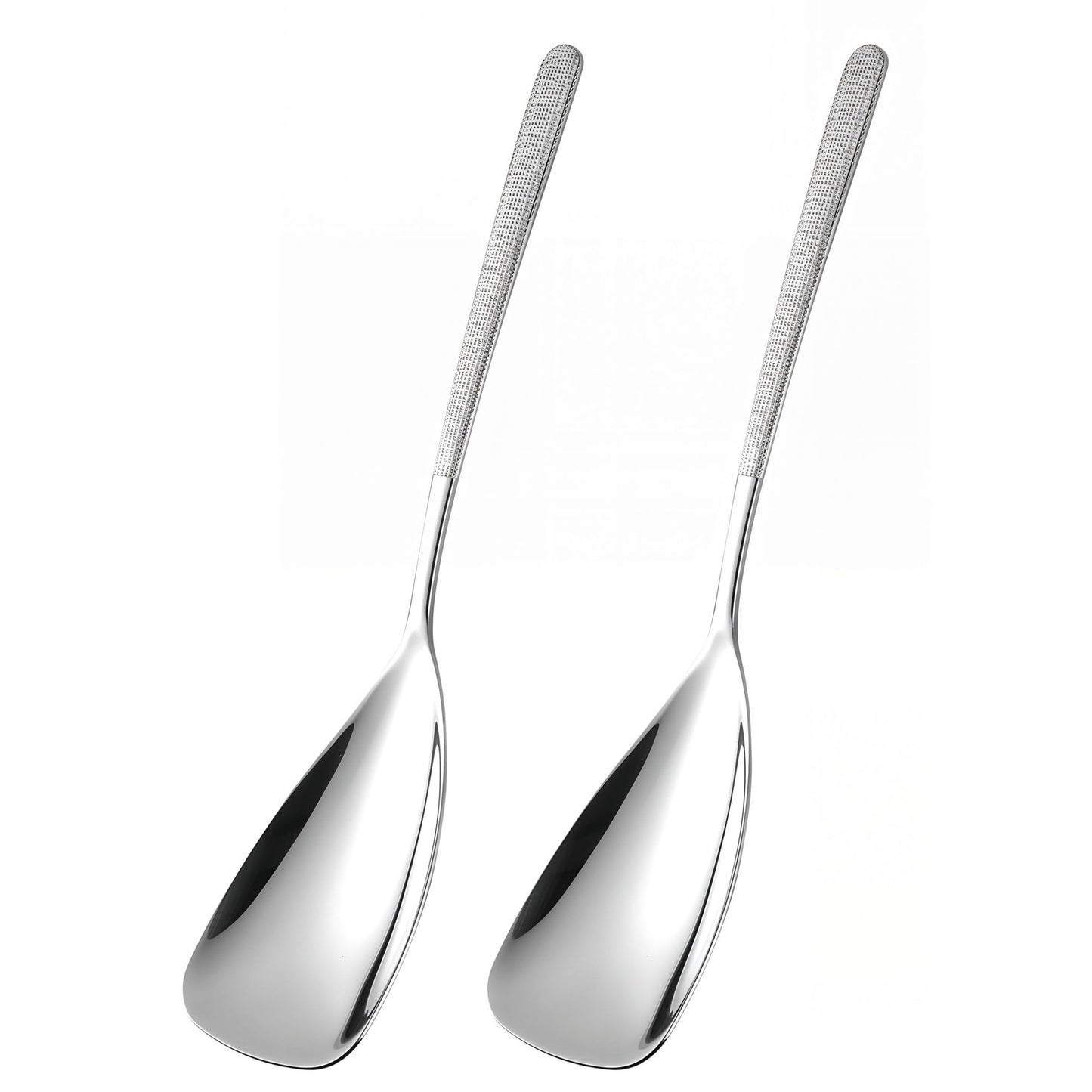 Wenkoni 10.4"" Serving Spoons SUS 304 Stainless Steel Buffet Shovel-shaped spoons,Dishwasher Safe,Pack of 2