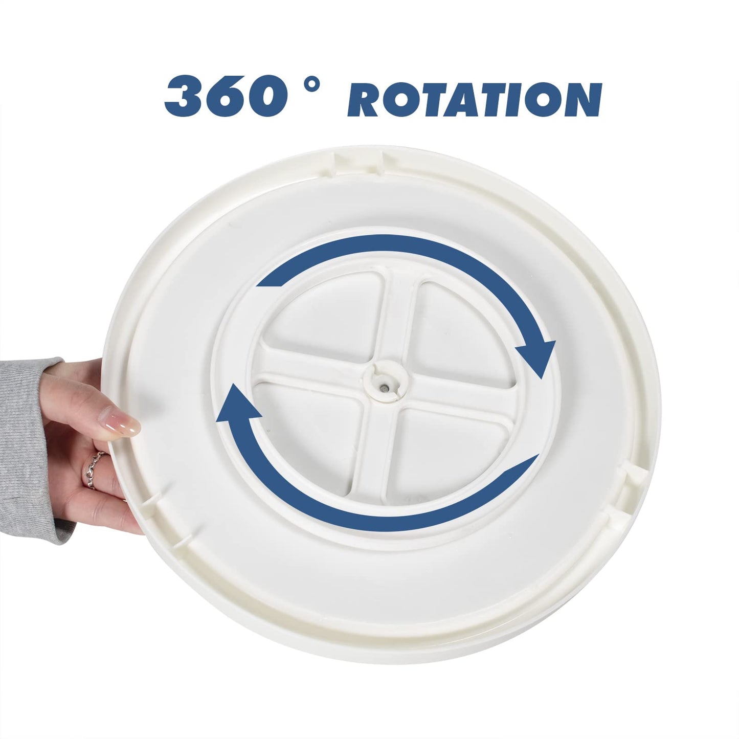 Lazy Susan Organizer, 2 Tier Non Skid Spice Rack Turntable,360 Degree Rotating Seasoning Organizer, 10-Inch Spinning Organizer for Pantry Cabinet, Kitchen, Countertop, Vanity Display Stand