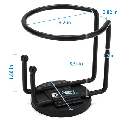 1 Pack Magnetic Cup Holder, SUS 304 Stainless Steel Magnetic Cup Caddy, Magnetic Drink Holder for Tractor Mower School Bus Refrigerator, Vertical or Horizontal Cup Holder on Metal Surface