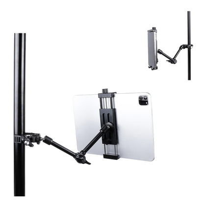 Leenconghui Exercise Bike Tablet Mount for iPad – Adjustable Spin Bike & Treadmill iPad Holder Stand, Compatible with Microphone Stands, Stationary Bicycles, and Devices Ranging from 4.7 to 13 Inches