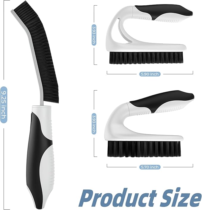 Scrub Brush Set, Heavy Duty Scrub Brushes Crevice Cleaning Brush