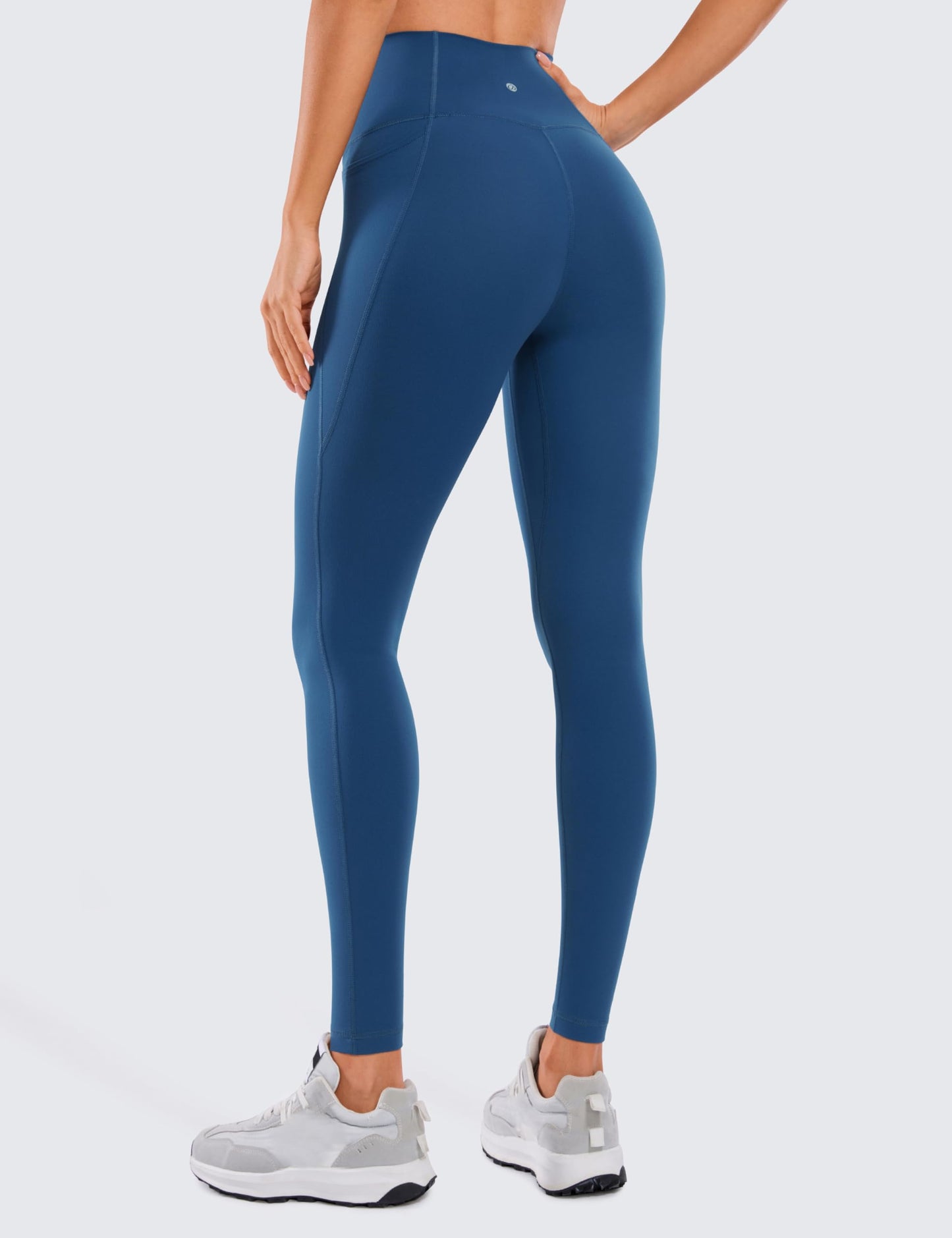 CRZ YOGA Womens Butterluxe Workout Leggings 28 Inches - High Waisted Gym Yoga Pants with Pockets Running Buttery Soft