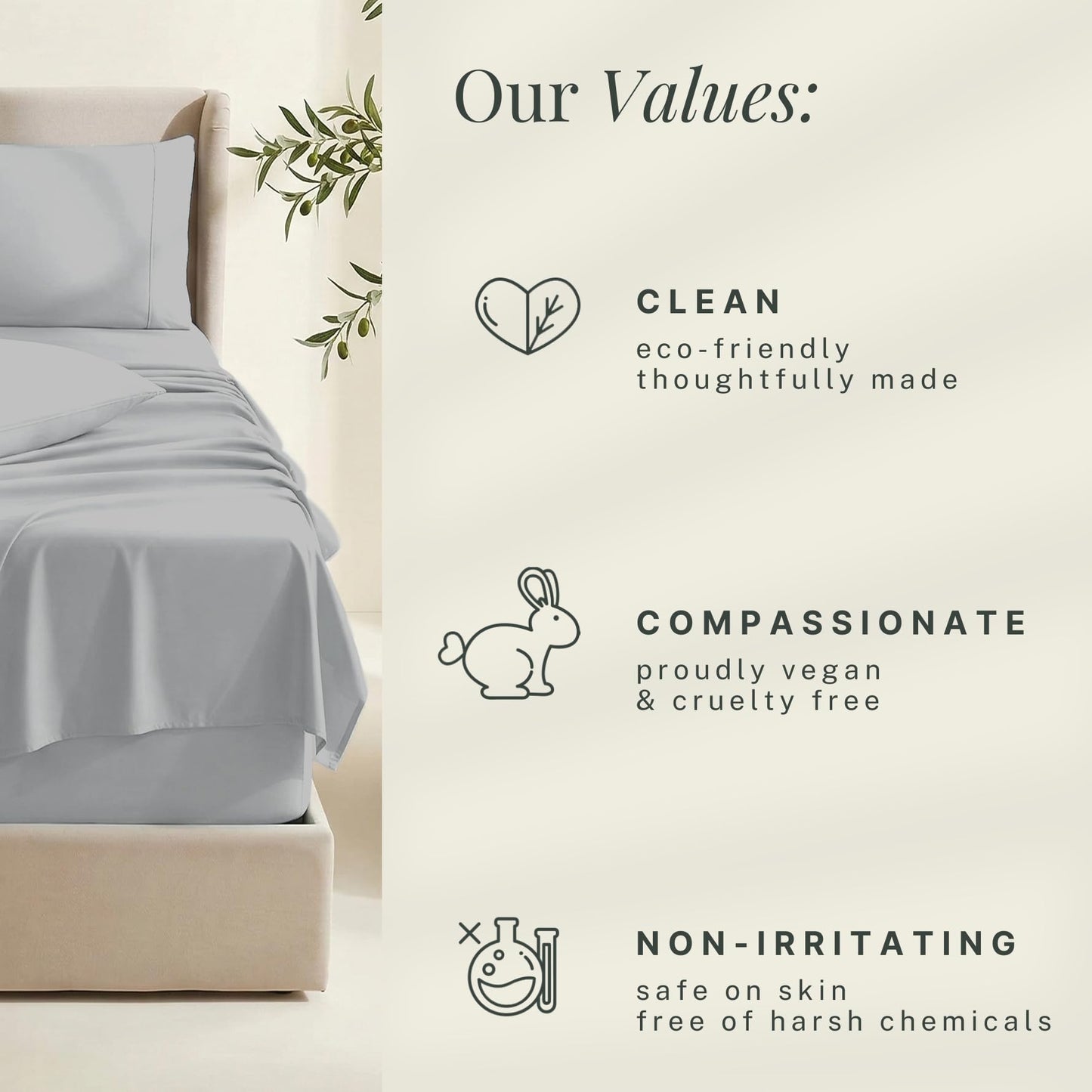 Hearth & Harbor Extra Deep Pocket Queen Sheets Sets - Fits Mattress 18-24 Inches Deep - Extra Deep Pocket Sheets - 6 Piece Queen Size - Silver