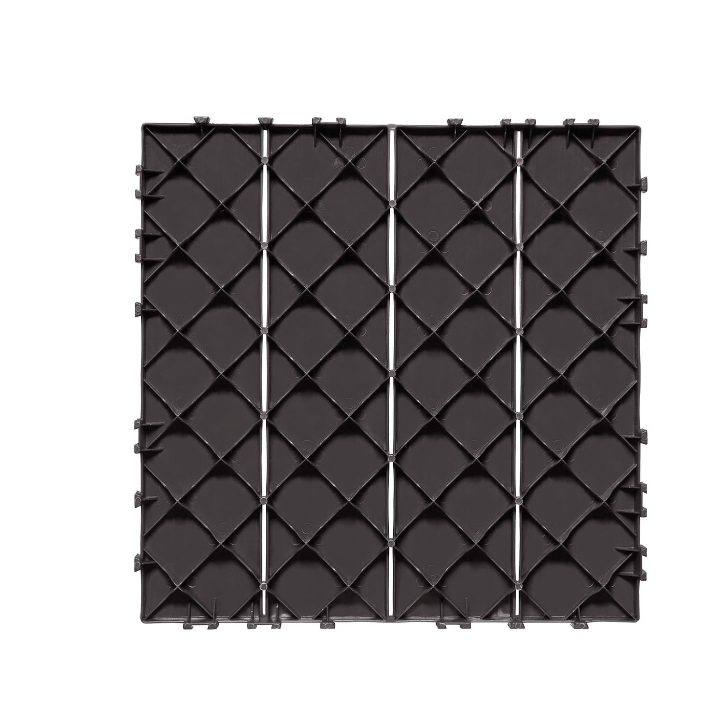 VEVOR 54 sq. ft Plastic Interlocking Deck Tiles, 54 Pack,12"x12" Waterproof Non-Slip Outdoor Flooring All Weather Use, Patio Floor Decking Tiles for Porch Poolside Balcony Backyard, Dark Brown
