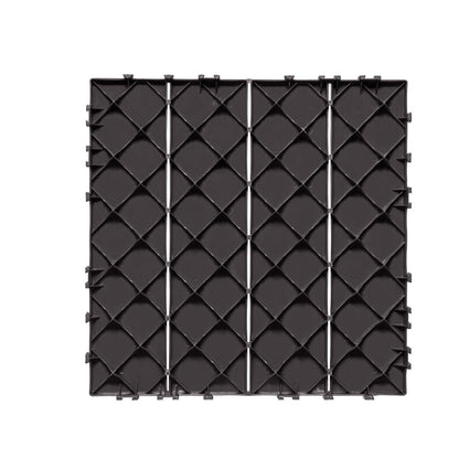 VEVOR 54 sq. ft Plastic Interlocking Deck Tiles, 54 Pack,12"x12" Waterproof Non-Slip Outdoor Flooring All Weather Use, Patio Floor Decking Tiles for Porch Poolside Balcony Backyard, Dark Brown