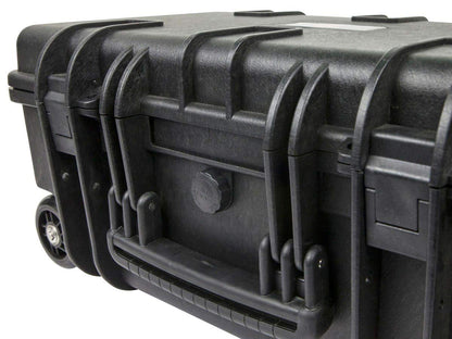 Monoprice Weatherproof Hard Case - 22 x 14 x 10 Inches, With Wheels and Customizable Foam, Shockproof, IP67, Ultraviolet And Impact Resistant Material, Black - Pure Outdoor Collection