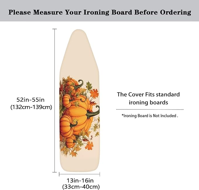 Pumpkin Ironing Board Cover Stain Resistant and Scorch Easy Installation