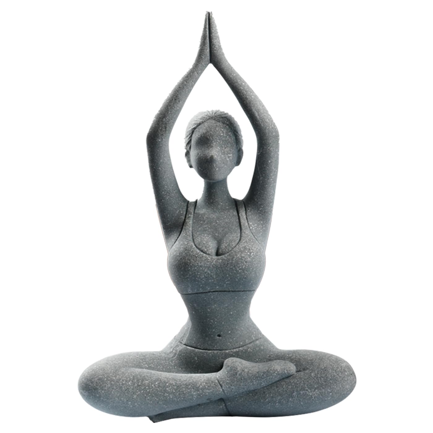 livelyfish Yoga Lady Statue Sandstone Yoga Pose Figure Meditation Women Collectible Figurines for Home Shelf Aquarium Fish Tank Decor (A-Style)