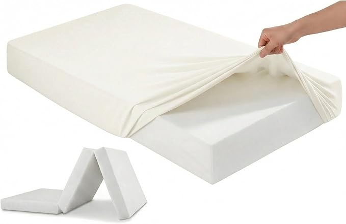 Stretchy Queen Fitted Sheet for 4 Inch Low Profile Mattress