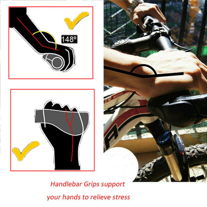 Eyech One Pair Bicycle OX Horn Handlebar Grips Anti-Slip Silicon Ergonomic Bike Handlebar Grips for MTB Mountain Road Bike
